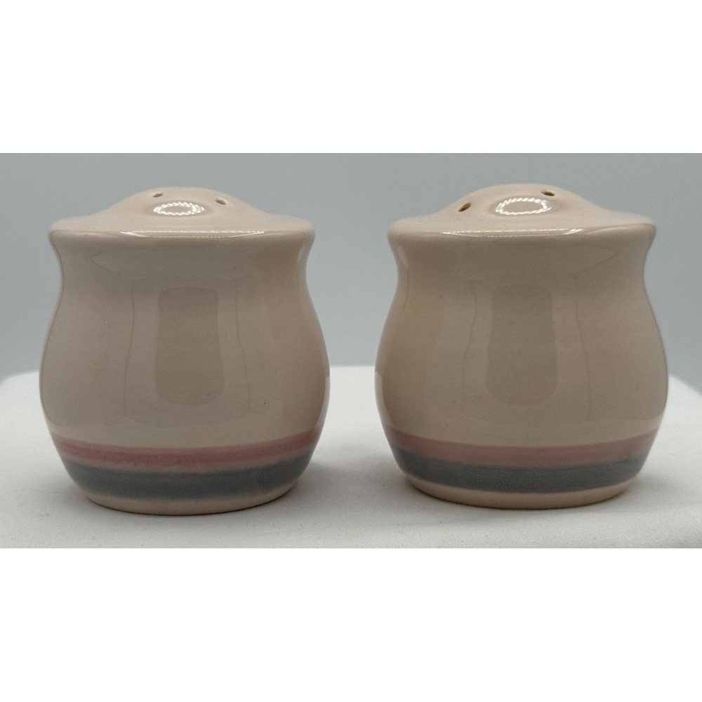 Pfaltzgraff Vintage Pink Aura Salt and Pepper Shakers - Pink Blue - USA
